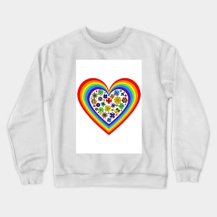 Rainbow Heart Crewneck Sweatshirt